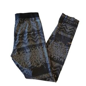 Nike Pro Legging Black And Silver Medium